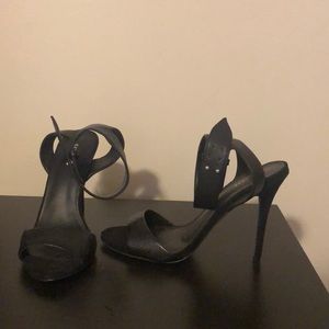 Black Strap Sandal Pumps